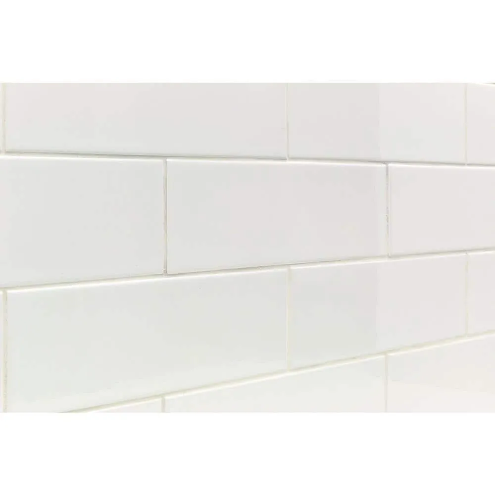 Ivy Hill Tile Essential White 4 in. x 12 in. x 6mm Polished Ceramic Subway Wall Tile (9.68 sq. ft./case), photo 5 of 6