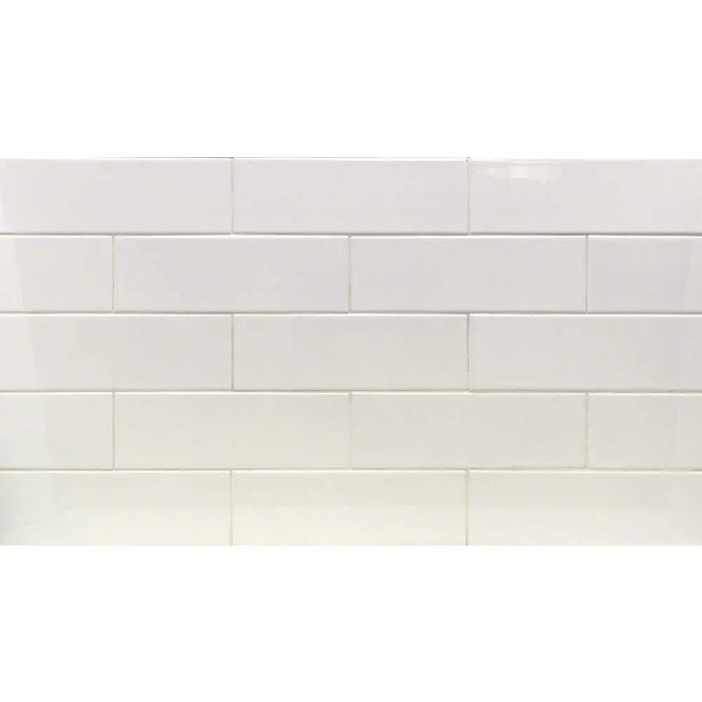 Ivy Hill Tile Essential White 4 in. x 12 in. x 6mm Polished Ceramic Subway Wall Tile (9.68 sq. ft./case), photo 3 of 6