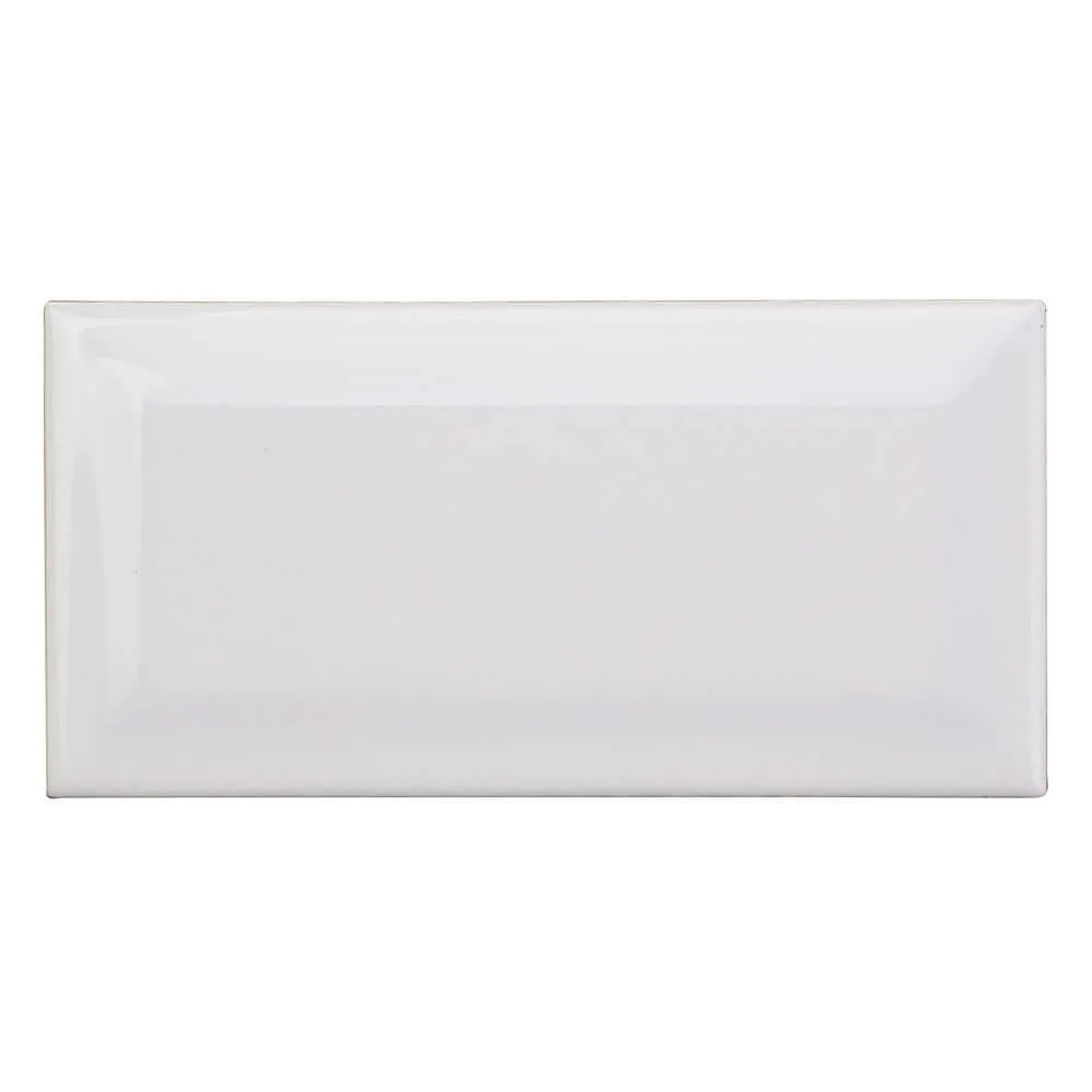 Ivy Hill Tile Essential White Beveled 3 in. x 6 in. x 6mm Polished Ceramic Subway Wall Tile (10.76 sq. ft./case), photo 5 of 8