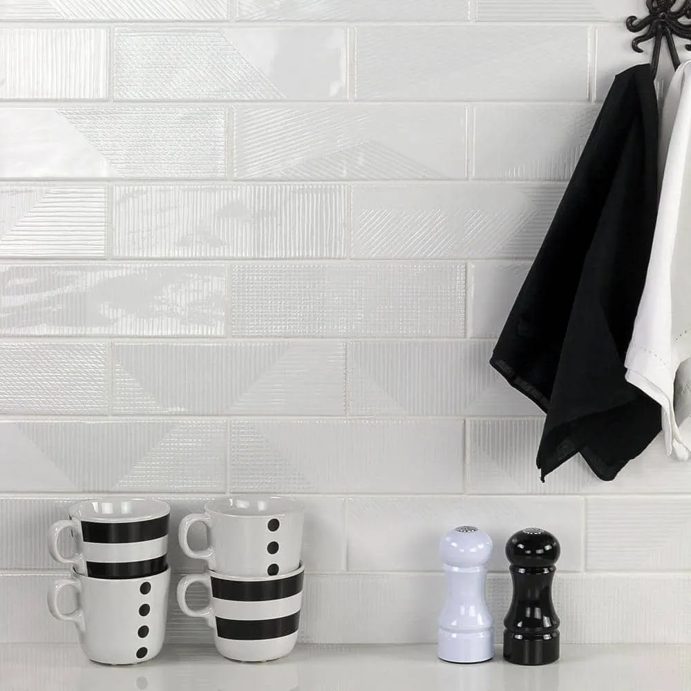 Ivy Hill Tile Ace White 2 in. x 8 in. x 9 mm Polished Ceramic Subway Wall Tile (38 pieces / 5.38 sq. ft. / box), photo 2 of 8