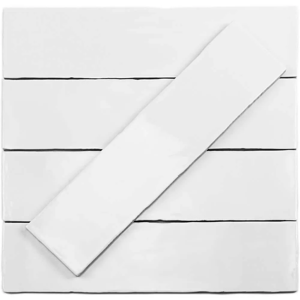 Ivy Hill Tile Catalina White 3 in. x 12 in. x 8 mm Ceramic Wall Subway Tile, 44 Pieces (10.76 sq. ft./Case), photo 3 of 8