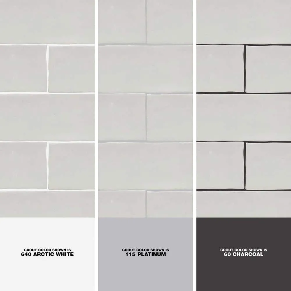 Ivy Hill Tile Catalina White 3 in. x 12 in. x 8 mm Ceramic Wall Subway Tile, 44 Pieces (10.76 sq. ft./Case), photo 6 of 8