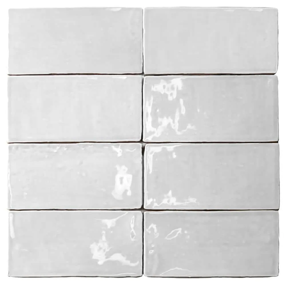 Ivy Hill Tile Catalina White 3 in. x 6 in. x 8 mm Polished Ceramic Subway Wall Tile (5.38 sq. ft./case), photo 3 of 8
