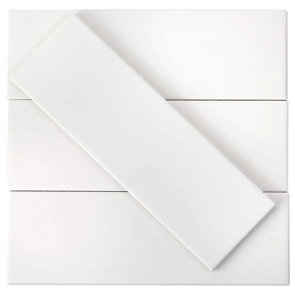 Ivy Hill Tile Barnet White 3 in. x 9 in. x 10mm Matte Ceramic Subway Wall Tile (30 pieces / 5.16 sq. ft. / box), photo 4 of 7