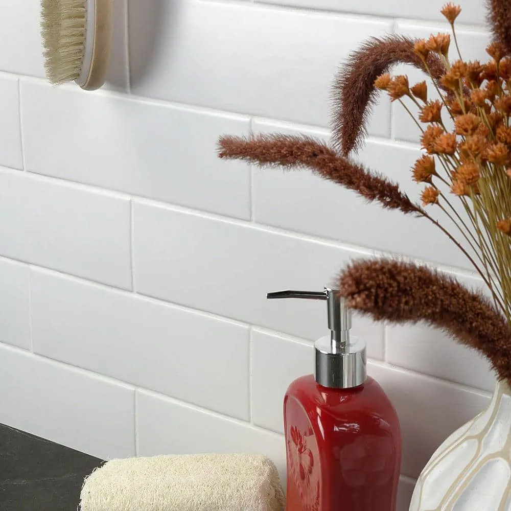 Ivy Hill Tile Barnet White 3 in. x 9 in. x 10mm Matte Ceramic Subway Wall Tile (30 pieces / 5.16 sq. ft. / box), photo 2 of 7