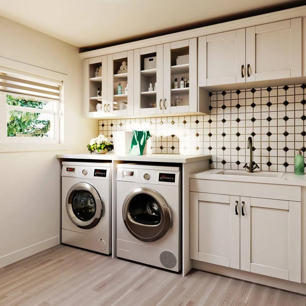 J COLLECTION Mancos Bright White Shaker Assembled Base Kitchen Cabinet with 3 Drawers (24 in. W x 34.5 in. H x 24 in. D), photo 10 of 11