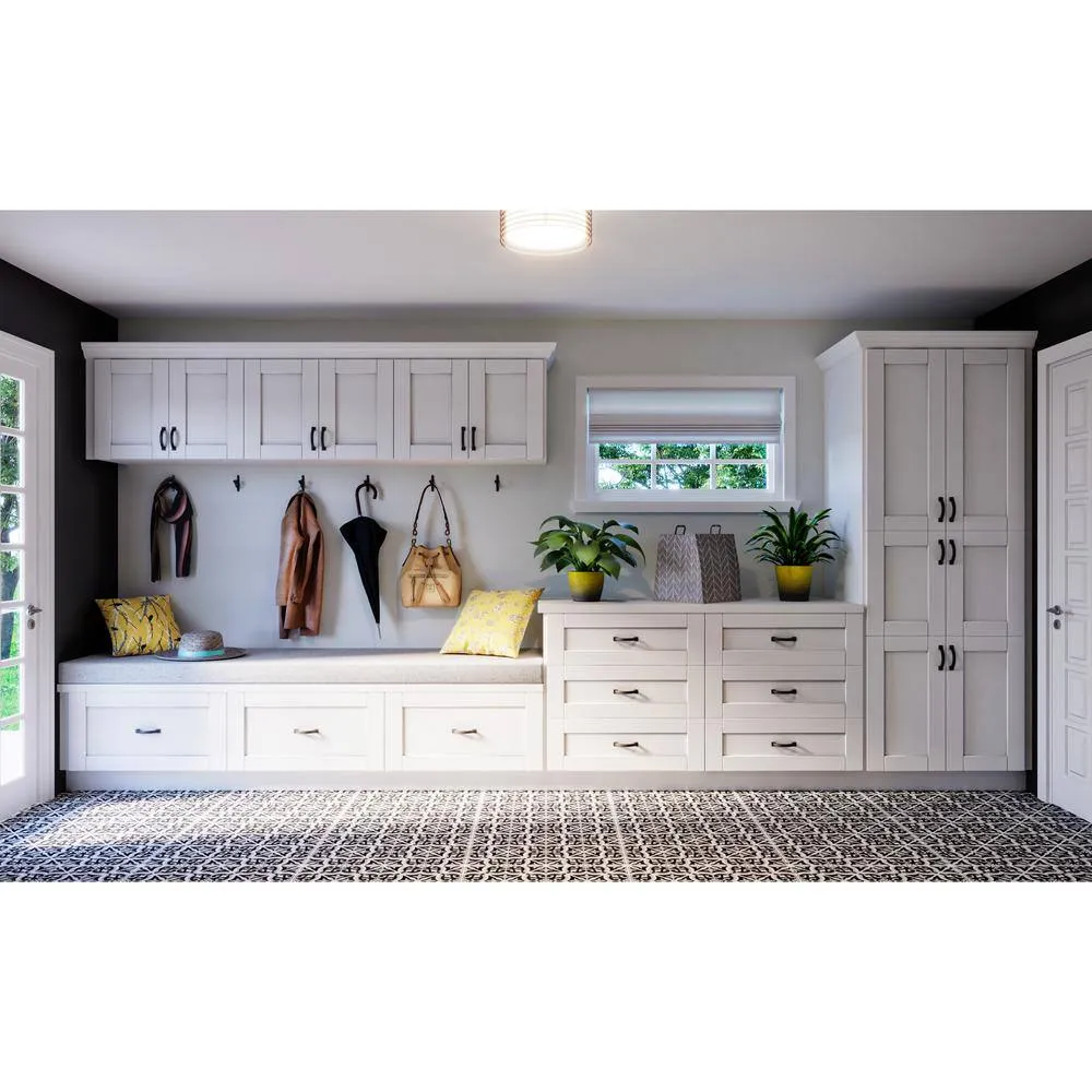J COLLECTION Mancos Bright White Shaker Assembled Base Kitchen Cabinet with 3 Drawers (24 in. W x 34.5 in. H x 24 in. D), photo 3 of 11