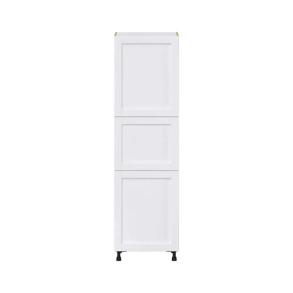 J COLLECTION Mancos Bright White Shaker Assembled Pantry Kitchen Cabinet with 4-Shelves (24 in. W x 84.5 in. H x 24 in. D), photo 8 of 10