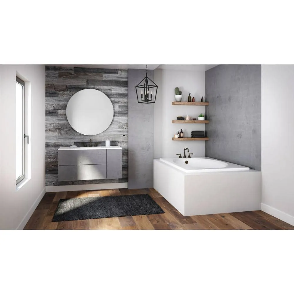 Jacuzzi PROJECTA 60 in. x 42 in. Acrylic Rectangular Drop-in Whirlpool Bathtub in White, photo 2 of 8