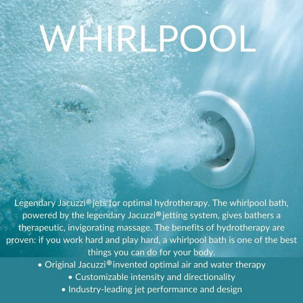 Jacuzzi PROJECTA 60 in. x 42 in. Acrylic Rectangular Drop-in Whirlpool Bathtub in White, photo 4 of 8