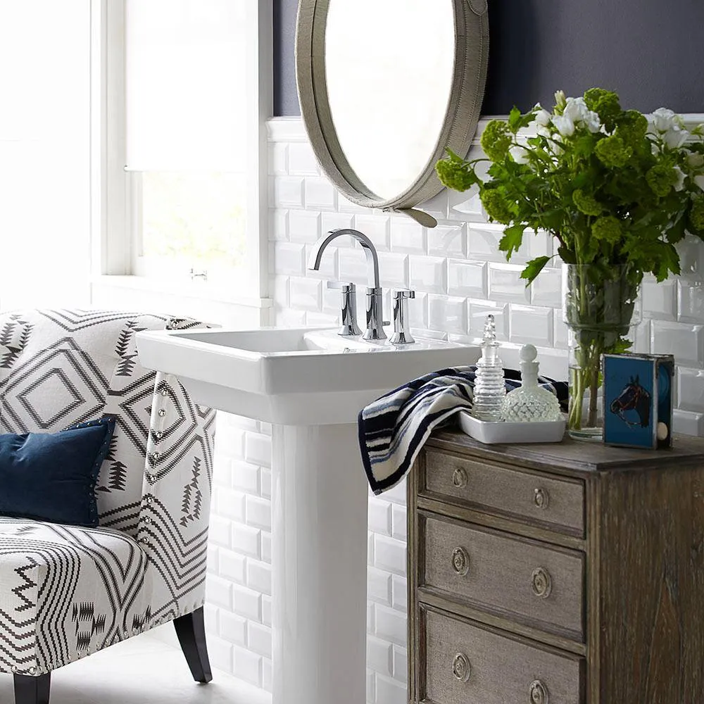 Jeffrey Court Allegro White Bevel 3 in. x 6 in. Glossy Ceramic Wall Tile (11 sq. ft. / Case), photo 5 of 6