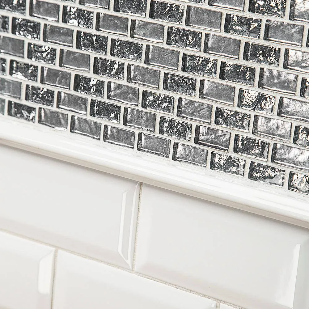 Jeffrey Court Allegro White Bevel 3 in. x 6 in. Glossy Ceramic Wall Tile (11 sq. ft. / Case), photo 6 of 6