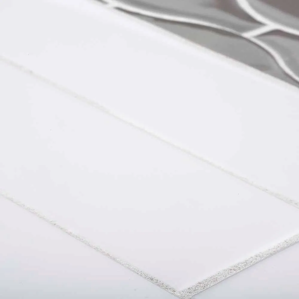 Jeffrey Court Allegro White 3 in. x 12 in. Glossy Ceramic Wall Tile (16.5 sq. ft. / Case), photo 3 of 5