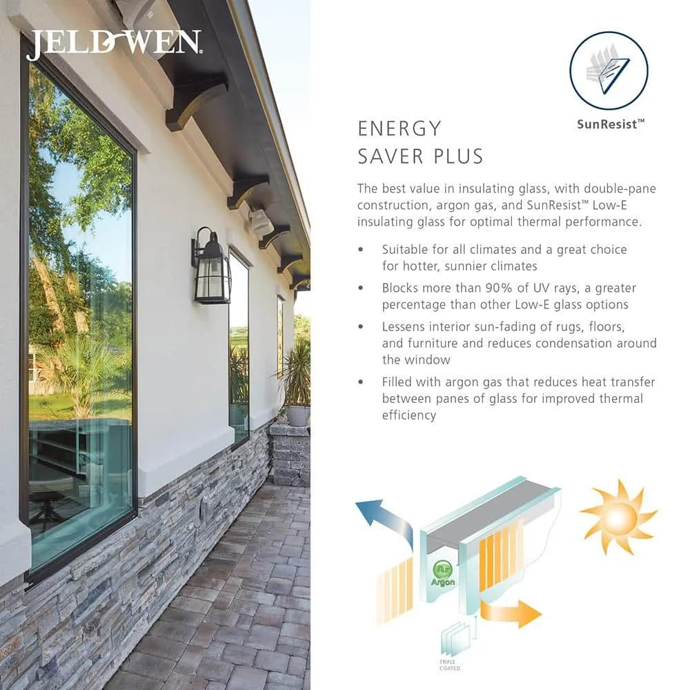 JELD-WEN V-4500 72 in. x 80 in. White Vinyl Left-Hand Full Lite Sliding Patio Door, photo 5 of 8