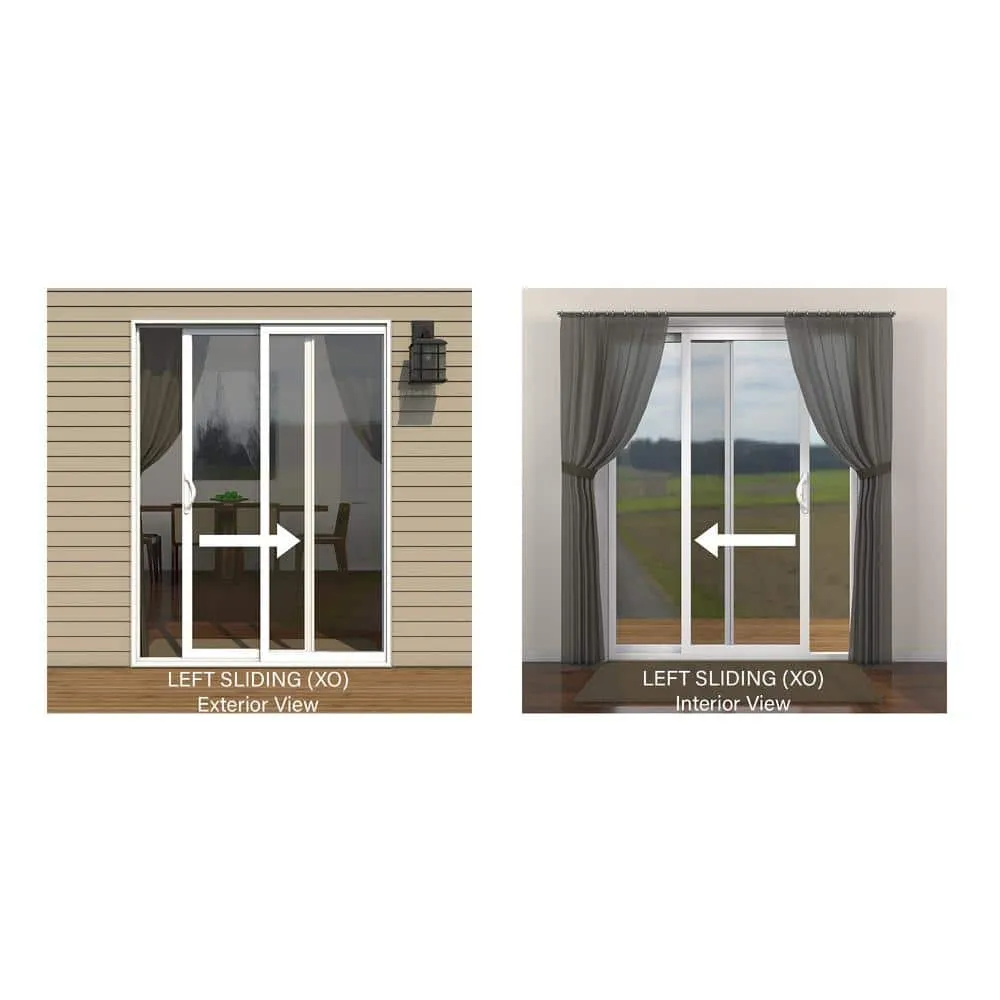JELD-WEN V-4500 72 in. x 80 in. White Vinyl Left-Hand Full Lite Sliding Patio Door, photo 7 of 8