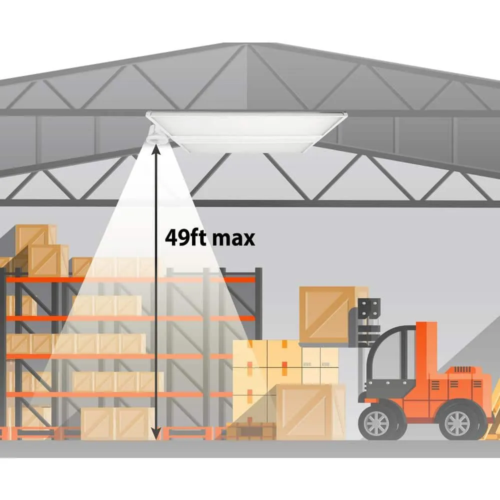 JONATHAN Y 1.98 ft. 220-Watt Equivalent Integrated LED White Shop High Bay Light with 28600 Lumens 5000K, photo 4 of 13