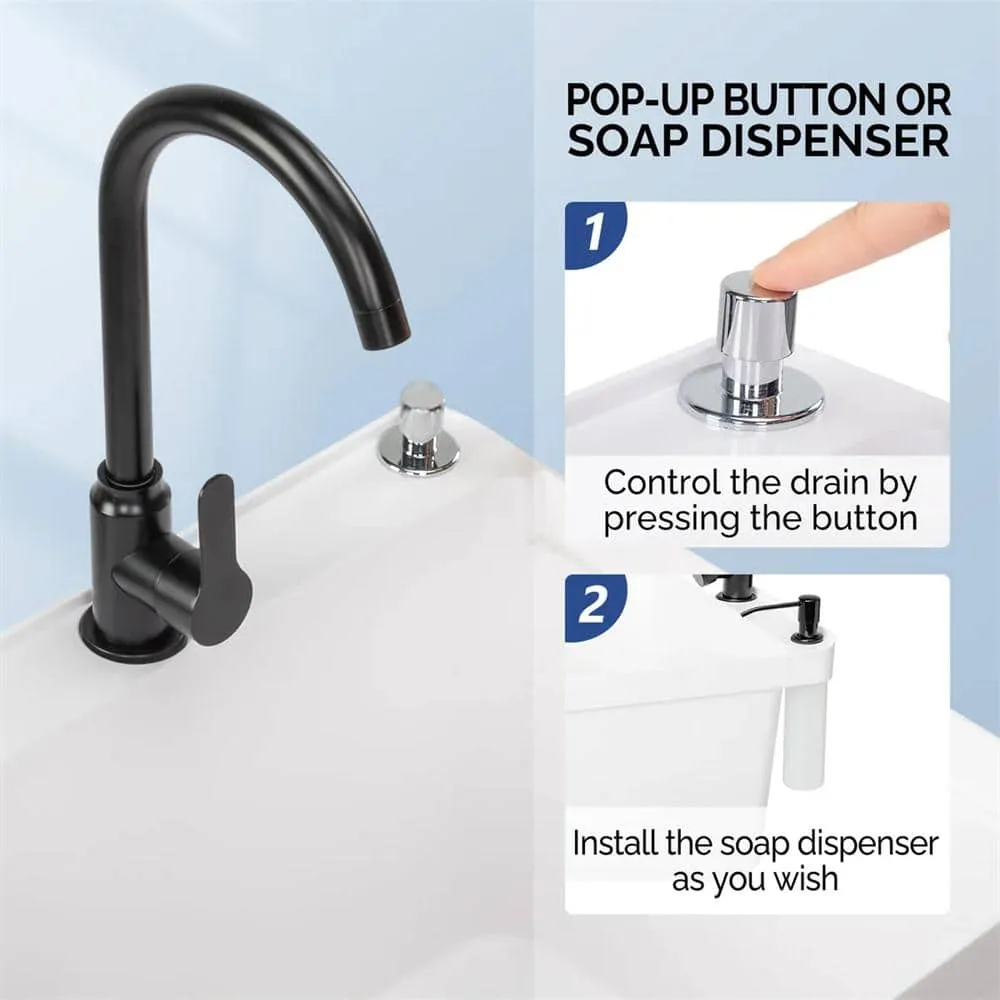 Karl home Freestanding Laundry Utility Sink with Faucet, White, 23.6 in., photo 5 of 7