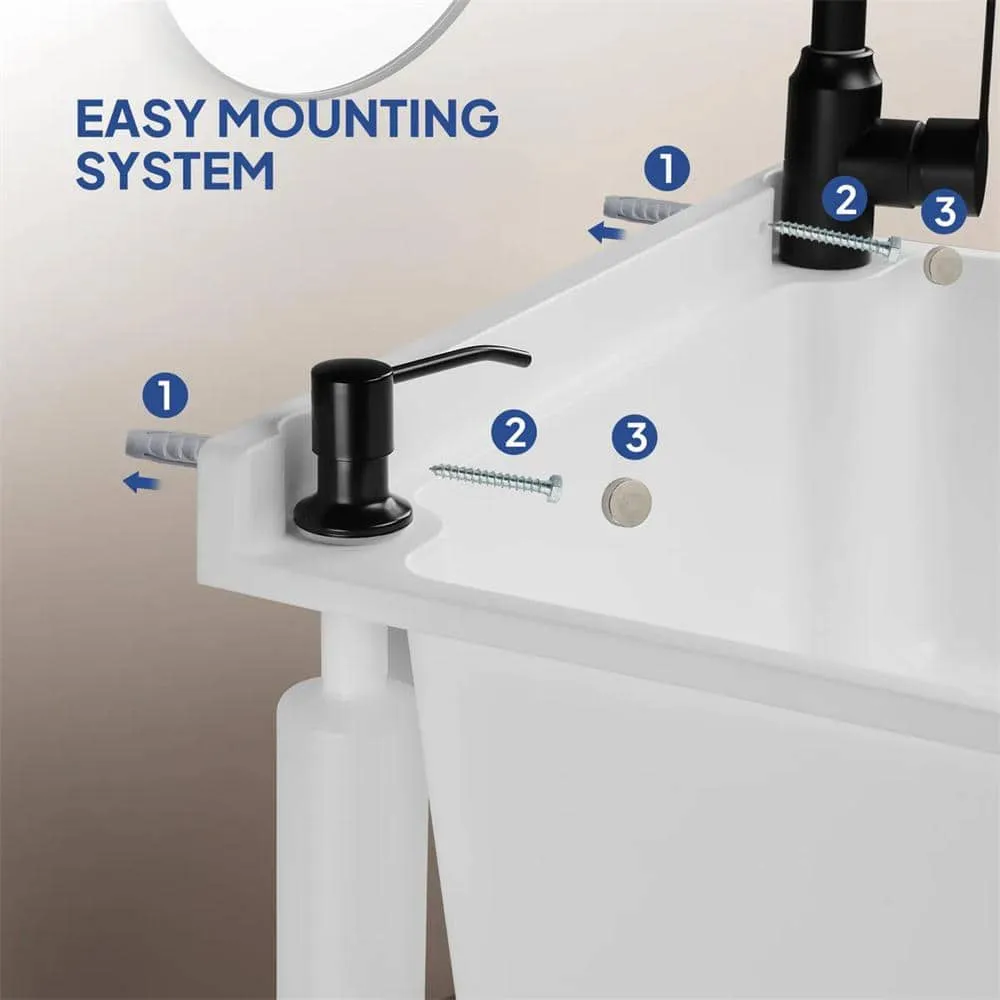 Karl home 17.5 in. Wall Mount Laundry Utility Sink with Faucet in White, photo 6 of 7