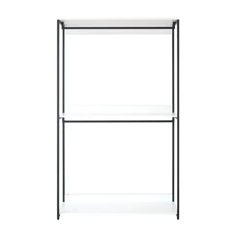 Fiona 47 in. W White Freestanding Wood Closet System Tower