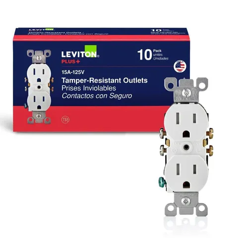 15A Tamper-Resistant Duplex Outlet (10-Pack)