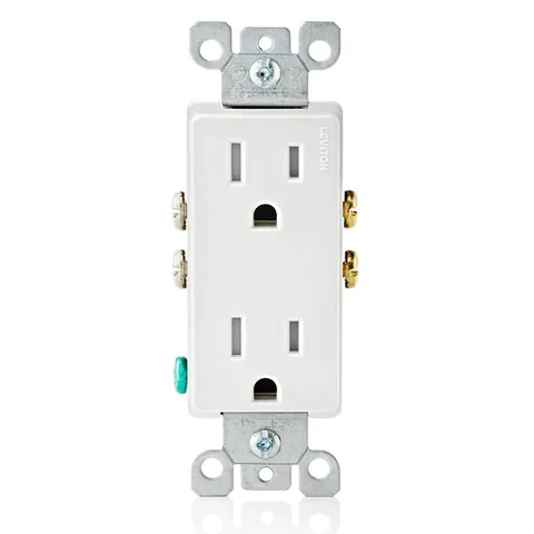 Decora 15A Tamper-Resistant Duplex Outlet (White, 10-Pack)
