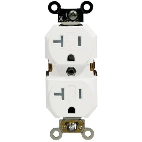 20A Tamper & Weather Resistant Duplex Outlet (White)