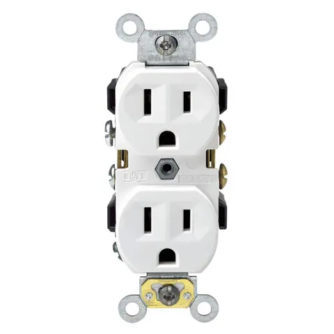 15A Commercial Duplex Outlet (White)