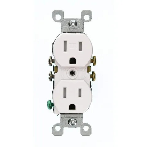15A Tamper-Resistant Duplex Outlet (White)