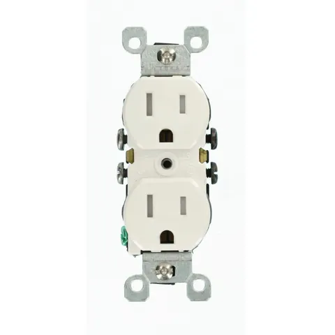 15A Weather/Tamper-Resistant Duplex Outlet, White