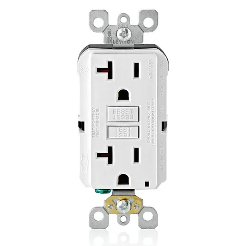 Slim Self-Test 20A GFCI Duplex Outlet (White, 4-Pack)
