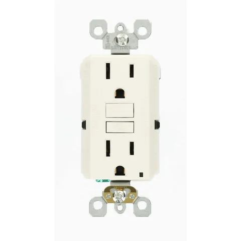 15A SmartlockPro Slim GFCI Duplex Outlet - White
