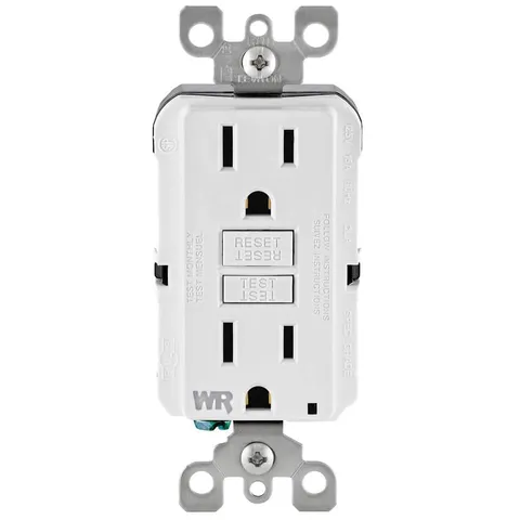 15A Self-Test Tamper & Weather-Resistant GFCI Duplex Outlet