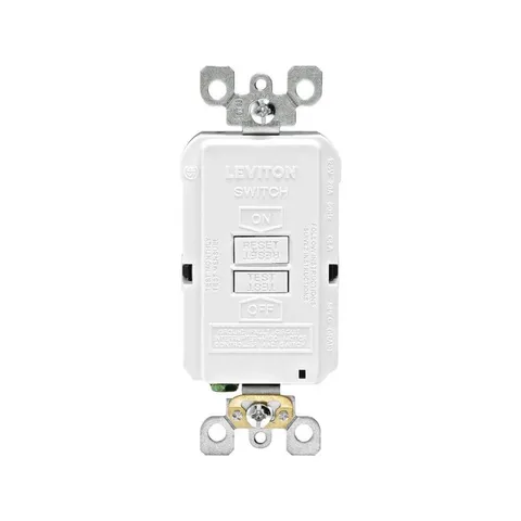 20A Self-Test Blank Face GFCI, White