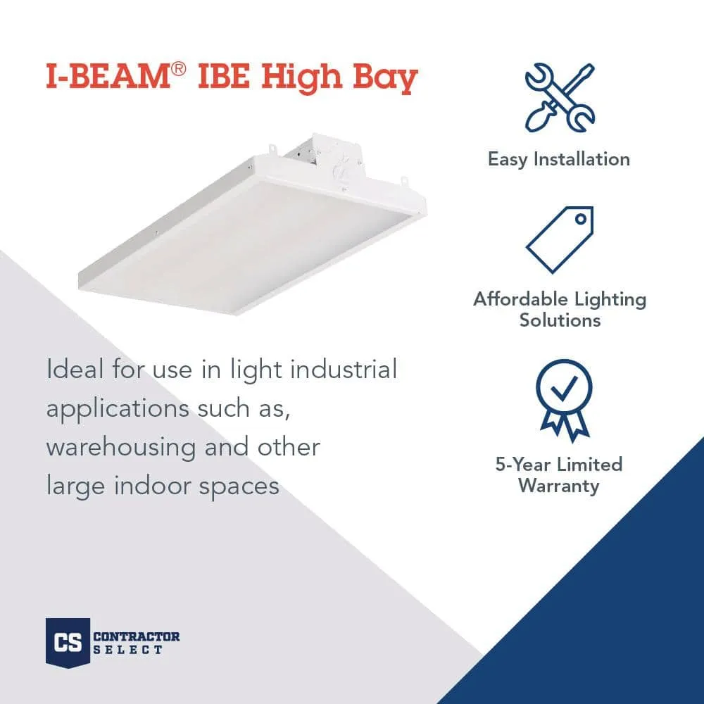 Lithonia Lighting Contractor Select I-Beam Series 2 ft. 200-Watt Equivalent Integrated LED Dimmable White High Bay Light Fixture, 5000K, photo 2 of 13