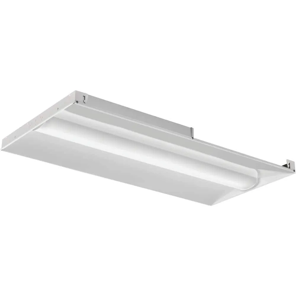 Lithonia Lighting Contractor Select 2 ft. x 4 ft. 128-Watt Integrated LED White 4000 Lumens 4000K Curved Center Basket Troffer (1-Pack), photo 3 of 8