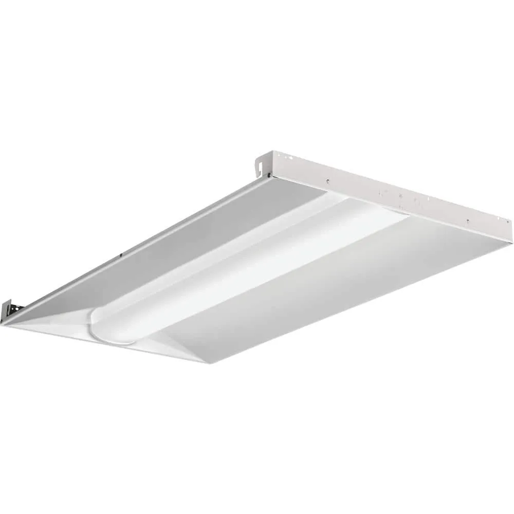 Lithonia Lighting Contractor Select 2 ft. x 4 ft. 128-Watt Integrated LED White 4000 Lumens 4000K Curved Center Basket Troffer (1-Pack), photo 2 of 8