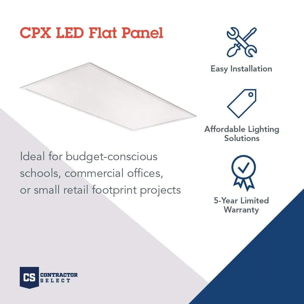Lithonia Lighting CPX 23.8 in x 47.8 in. 200-Watt Equivalence 4000 Lumen Integrated LED White Troffer Light 4000K (2-Pack), photo 2 of 14