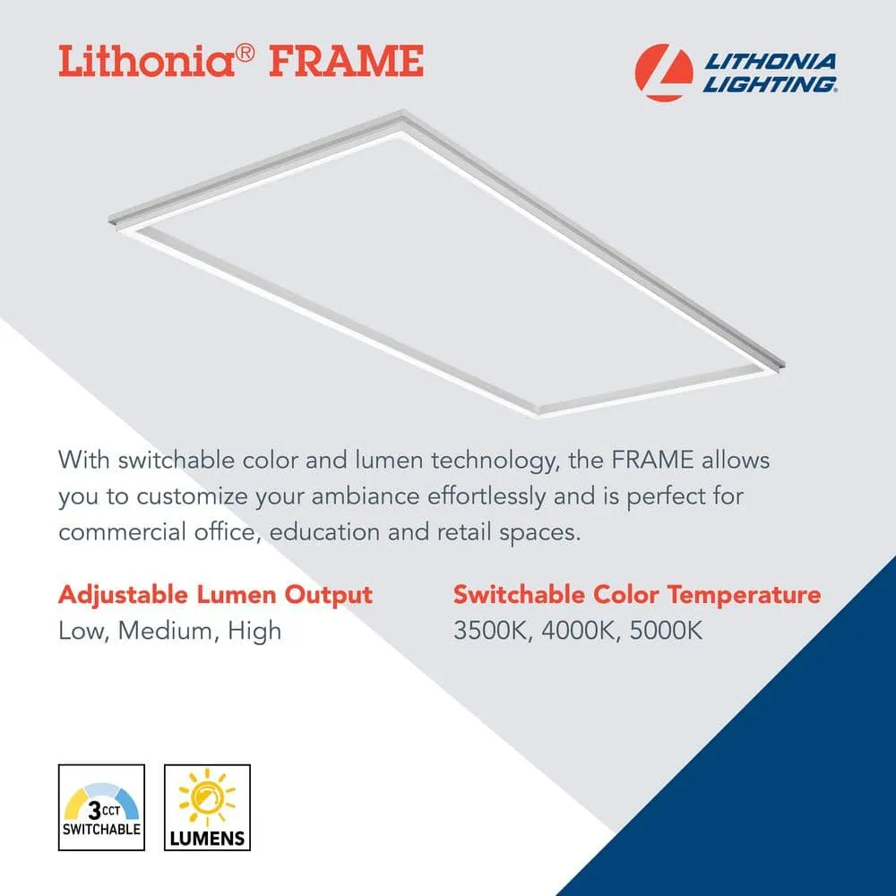 Lithonia Lighting Contractor Select LFRM 23.78 in. x 47.76 in. 4000/5000/6000 Lumens 3500K/4000K/5000K White Integrated LED Troffer Light, photo 3 of 9