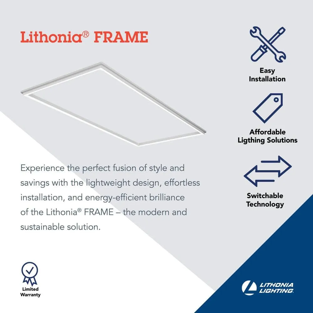 Lithonia Lighting Contractor Select LFRM 23.78 in. x 47.76 in. 4000/5000/6000 Lumens 3500K/4000K/5000K White Integrated LED Troffer Light, photo 2 of 9