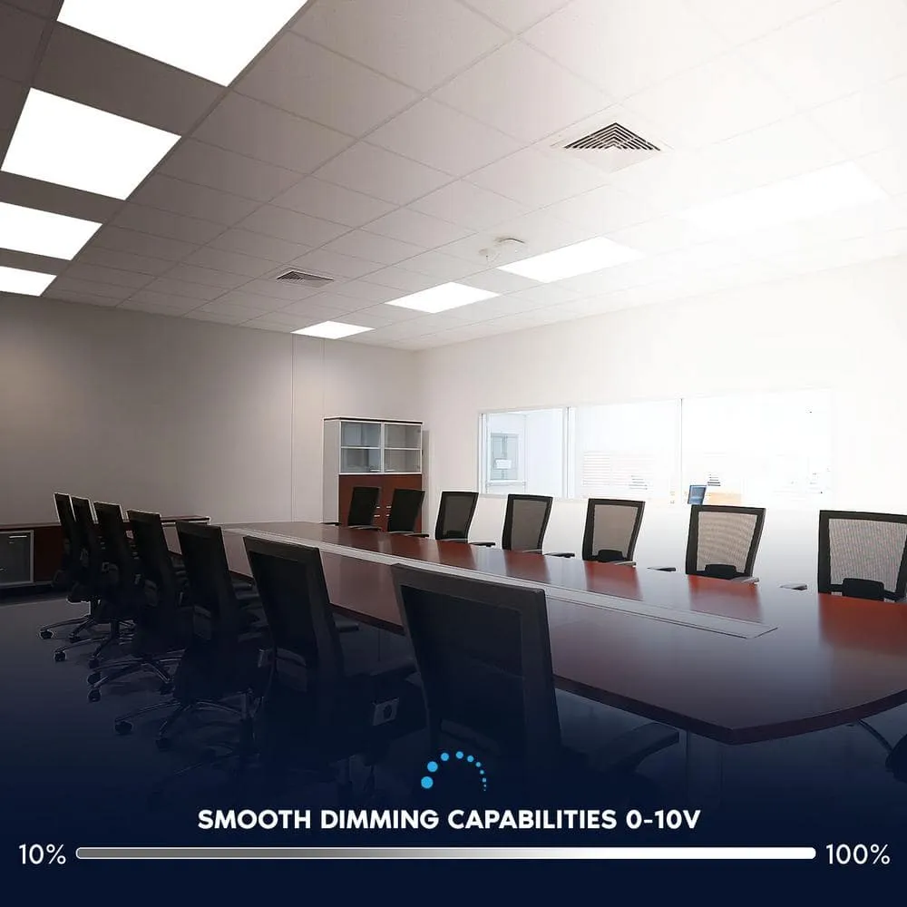 LUXRITE 2 x 4 ft. Integrated LED Flat Panel Light 5CCT 3000K - 6500K, 30 /40 /50W, 6250 Lumens, 0-10-Votls Dimmable ETL 4-Pack, photo 6 of 7