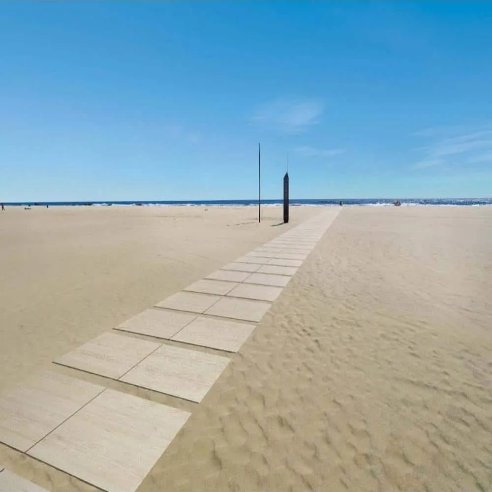 Corso Italia Sample - Foresta White 6 in. x 6 in. x 0.75 in. Wood Look Porcelain Paver, photo 2 of 5