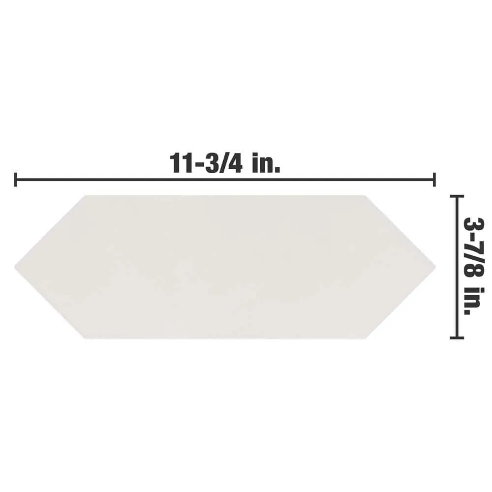 Merola Tile Kite White 4 in. x 11-3/4 in. Porcelain Subway Floor and Wall Tile (11.81 sq. ft. / Case), photo 6 of 8