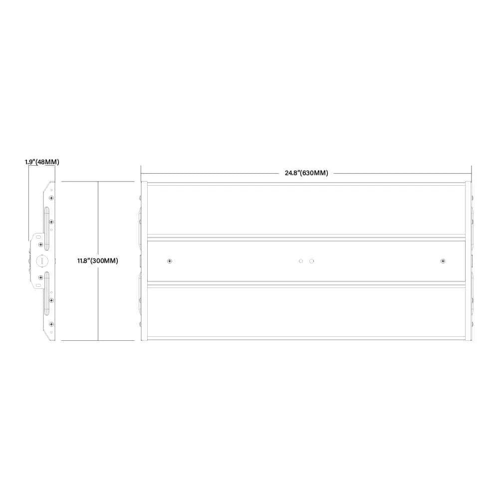 Metalux 2 ft./26 in. 600-Watt Equivalent, Integrated LED, Dimmable White High Bay Light 23000 Lumens 5000K w/Aimable Optics, photo 9 of 9
