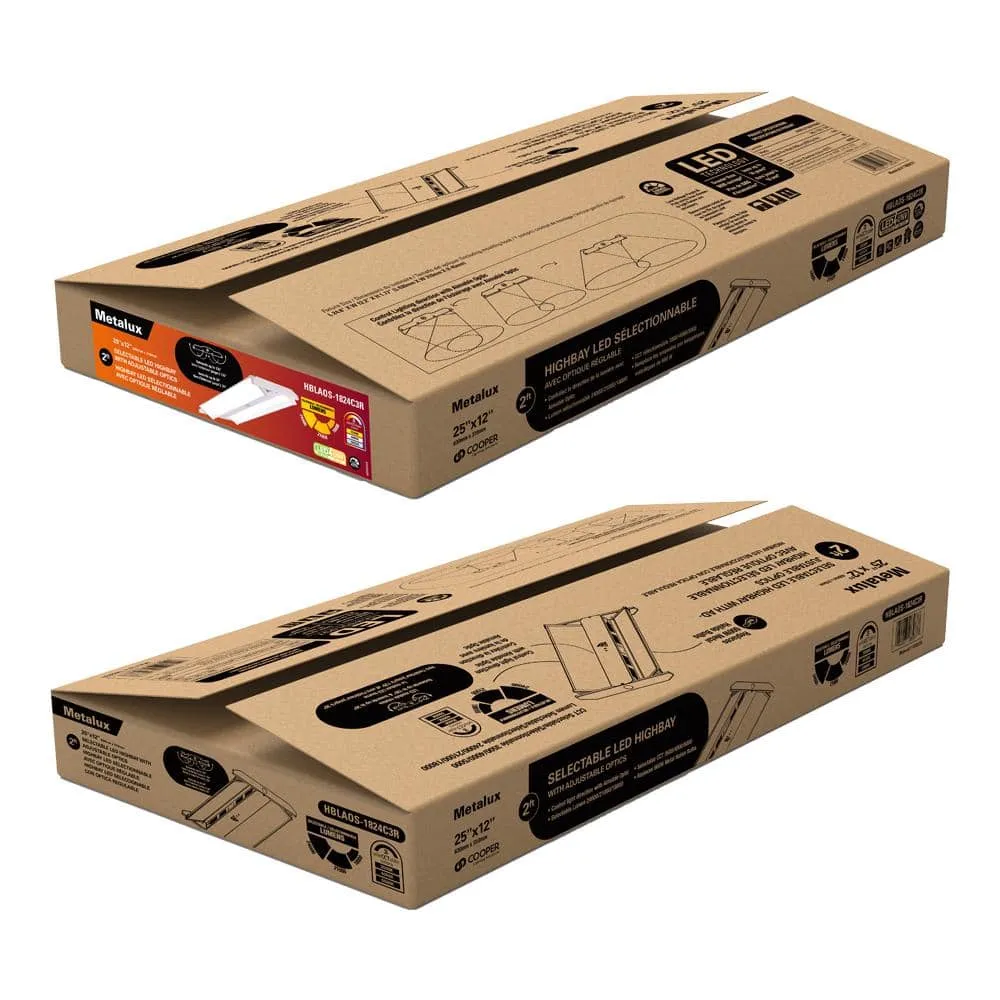 Metalux 2 ft. 400-Watt Equivalent LED Highbay with Adjustable Optics, Selectable 18K/21K/24K Lumens and 3500/4000/5000 Sel CCT, photo 2 of 9