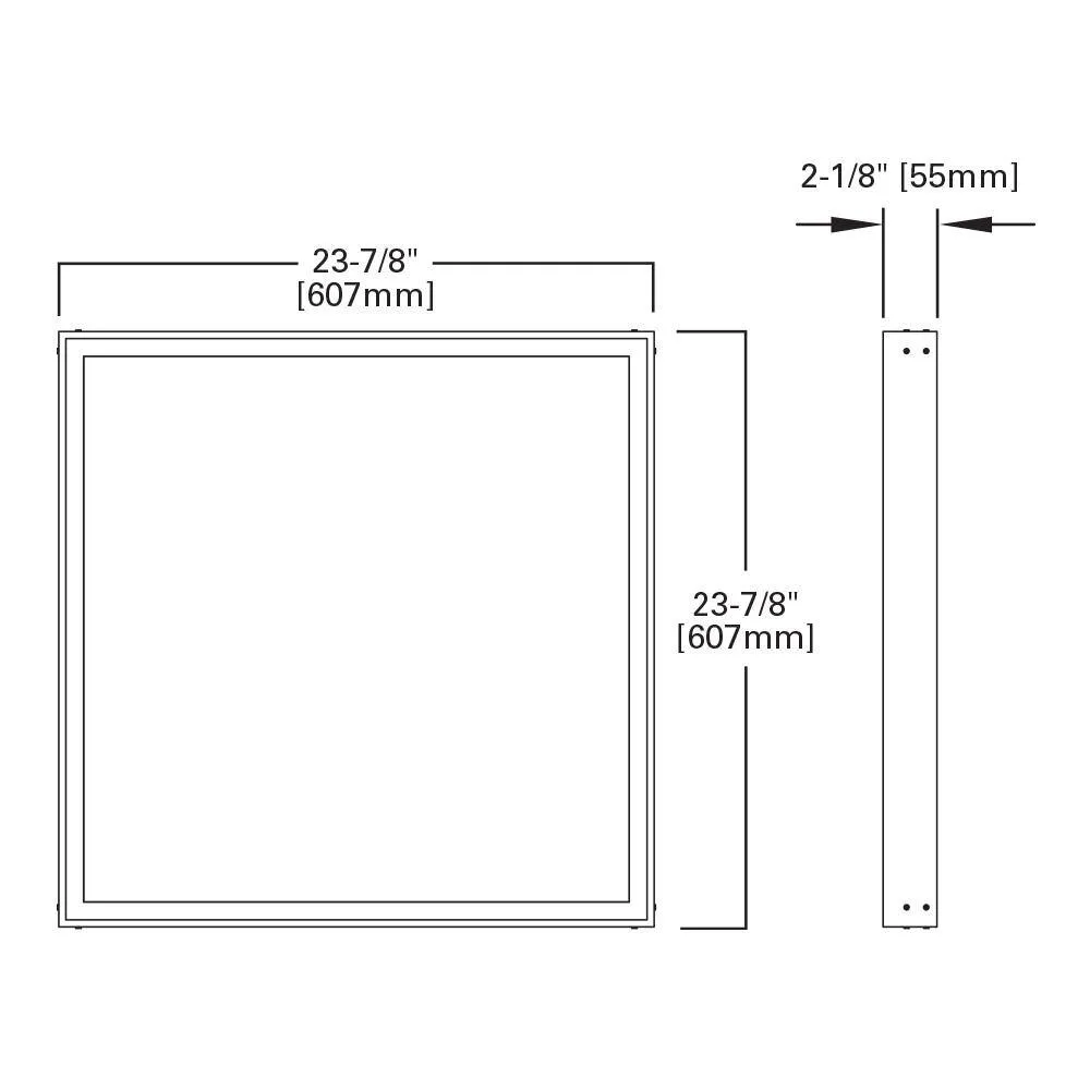 Metalux 2 ft. x 2 ft. White Integrated LED Commercial Grade Recessed Panel 80CRI, 39W at 4000K 4567 Lumens, photo 5 of 7