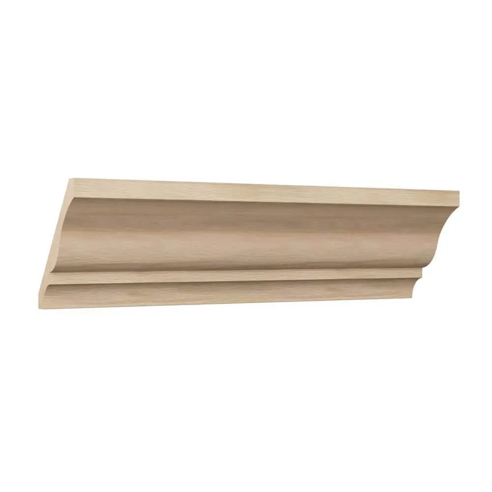 Ekena Millwork WM48 0.56 in. D x 4.25 in. W x 96 in. L Wood (White Oak) Crown Moulding, photo 3 of 12