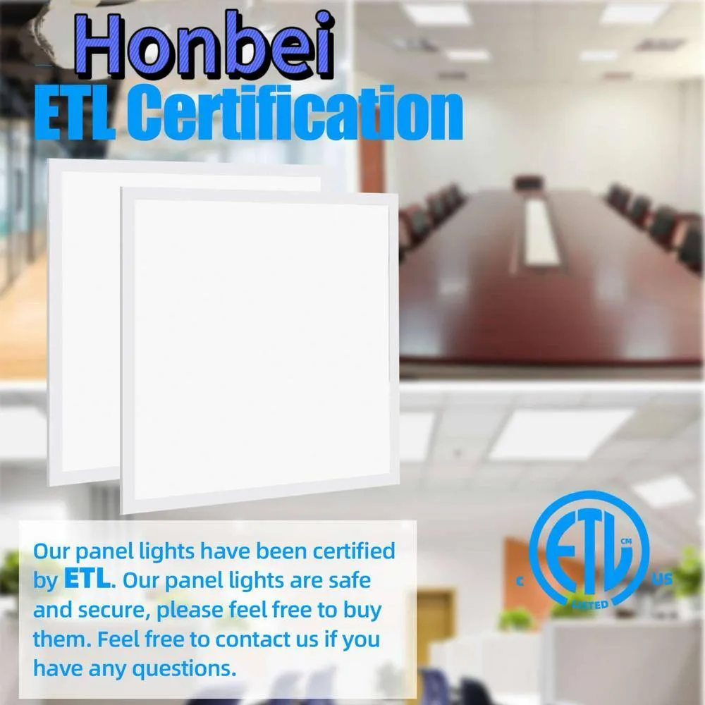 Honbei 2 ft. x 2 ft. 5800 Lumens Integrated LED Panel Light,5000K 0-10V Dimmable 2x2 LED Panel Lighting for Kitchen,16 Pack, photo 2 of 9