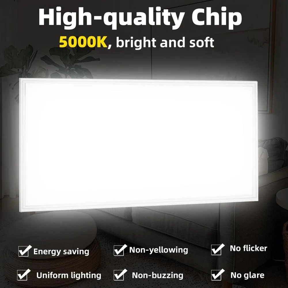 WYZM 2 ft. x 4 ft. 7800 Lumens Integrated LED Troffer Light 5000K (8-Pack), photo 5 of 9