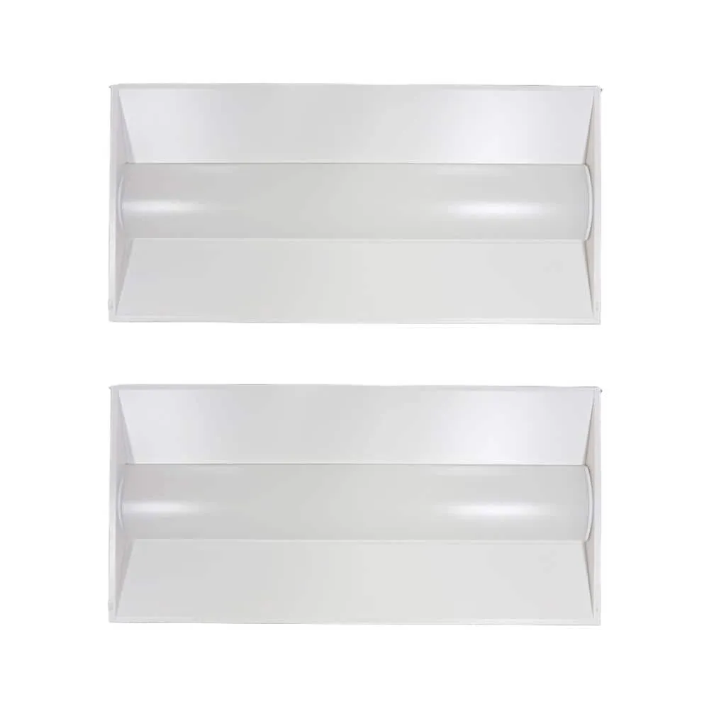 MEDINAH POWER 2 ft. x 4 ft. Integrated LED Watt/CCT Selectable White Troffer Retrofit Kit, 4250-5625 Lumens, 3500/4000/5000K (2-Pack), photo 6 of 12