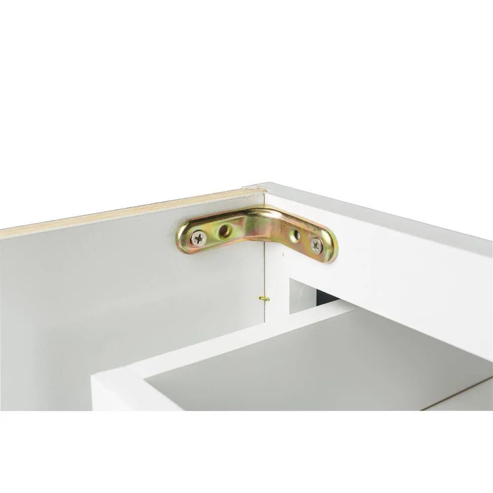 Plywell Ready to Assemble 27x34.5x24 in. Shaker Base Cabinet with 2-Door and 1 Drawer in White, photo 4 of 9